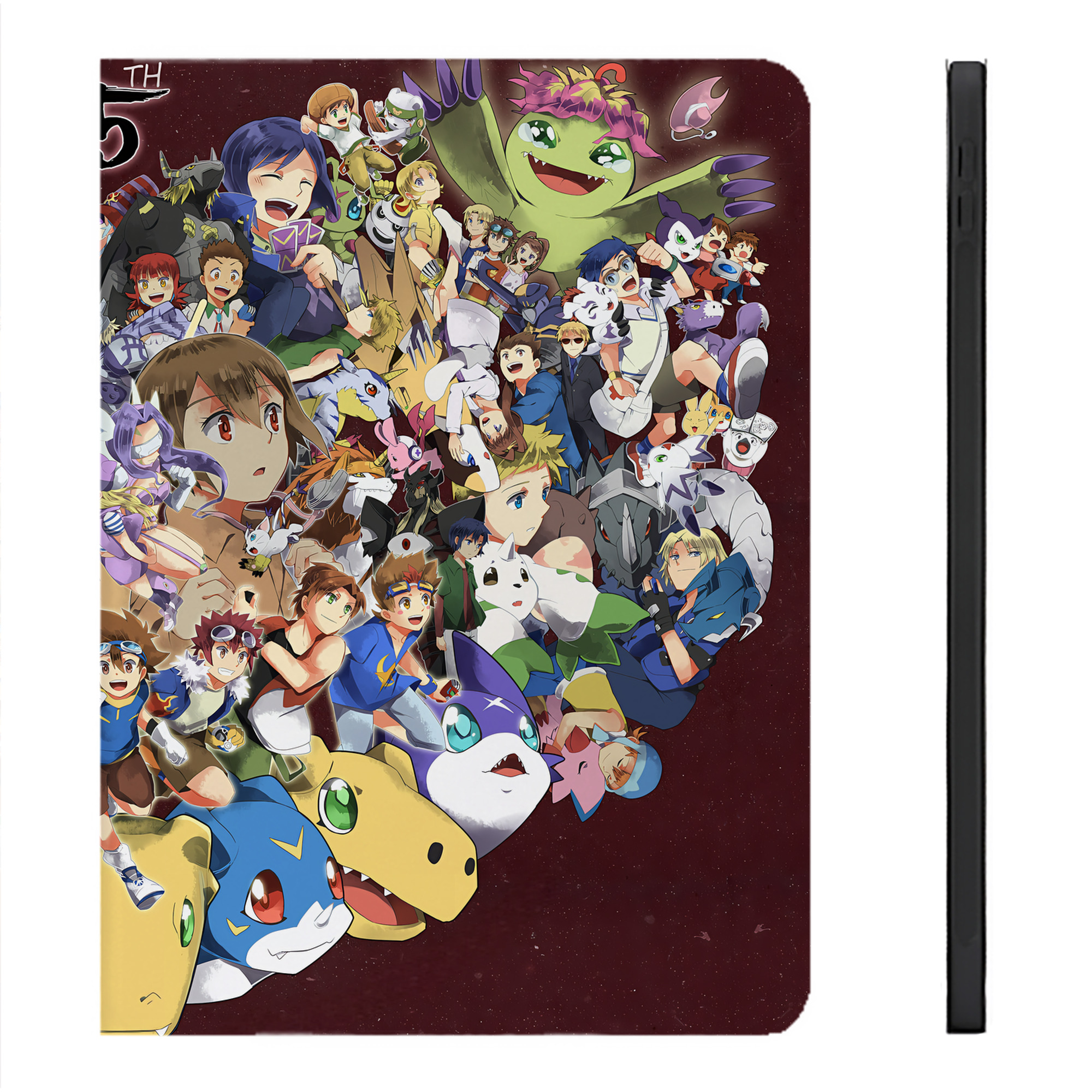（画像用） Digimon デジタルモンスター/デジモン IPadケース ペンホルダー付き ブックスタイルデザイン